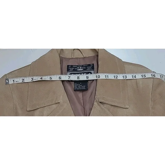 Vintage Urban Vibe Suede Leather‎ Jacket Y2K 90s Boho Hippie Fairy Sz Med - Picture 13 of 14